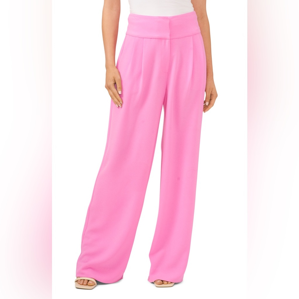 CECE Pink Bright Peony Wide Leg Pants